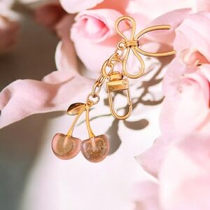 Pink  🍒 Cherry  Bag Charm Unbranded